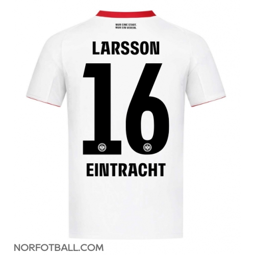 Billige Fotballdrakt Eintracht Frankfurt Hugo Larsson #16 Replika Bortedrakt 2025-26 Kortermet Billige Fotballdrakt Eintracht Frankfurt Hugo Larsson #16 Replika Bortedrakt 2025-26 Kortermet